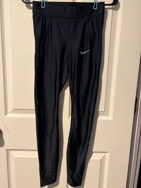 Nike Dri-FIT Running Leggings XS Black High Rise Side Pockets Activewear